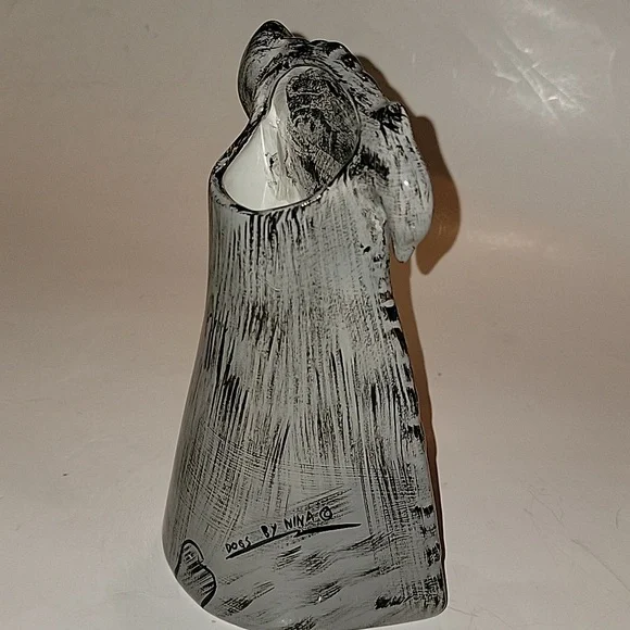 CERAMIC DOG SHAPED VASE BY NINA LYMAN - Picture 3 of 6